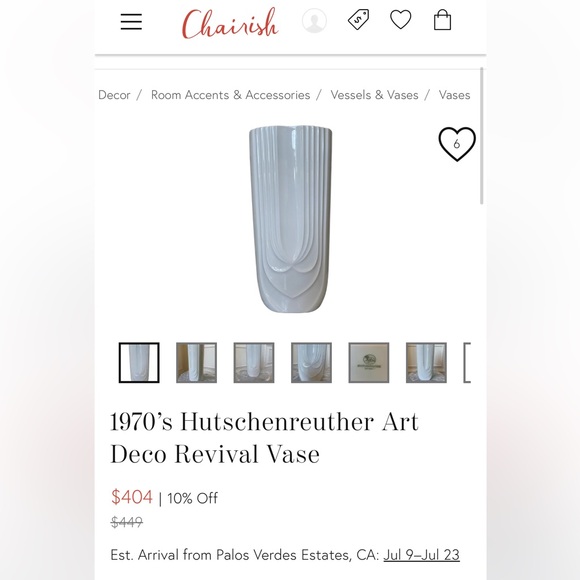 Hutschenreuther Glazed Porcelain Vase "Theater Curtain" by Hans aAchtziger 1970 - Picture 10 of 12